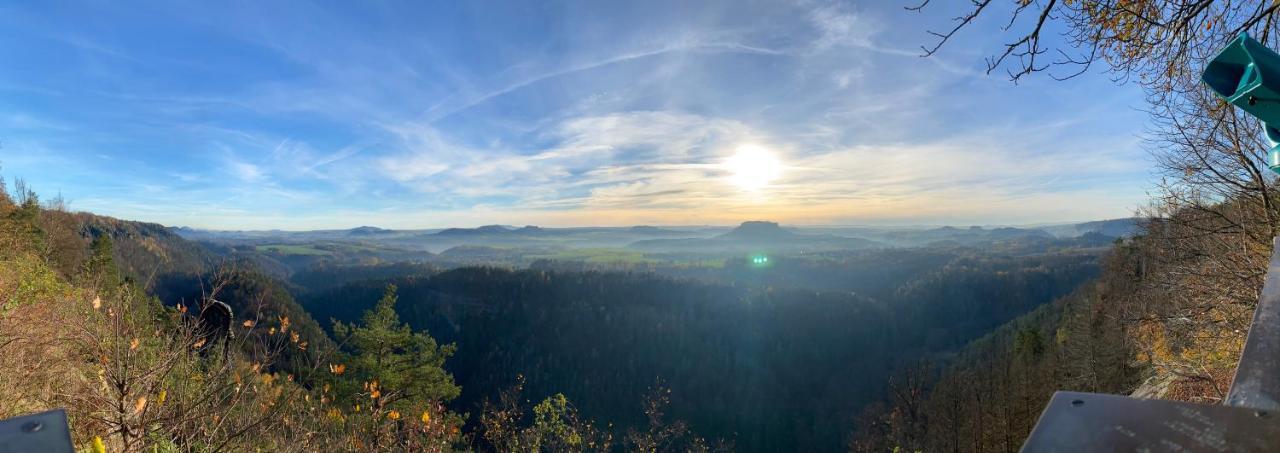 Am Fusse Zur Napoleonschanze Hohnstein Esterno foto